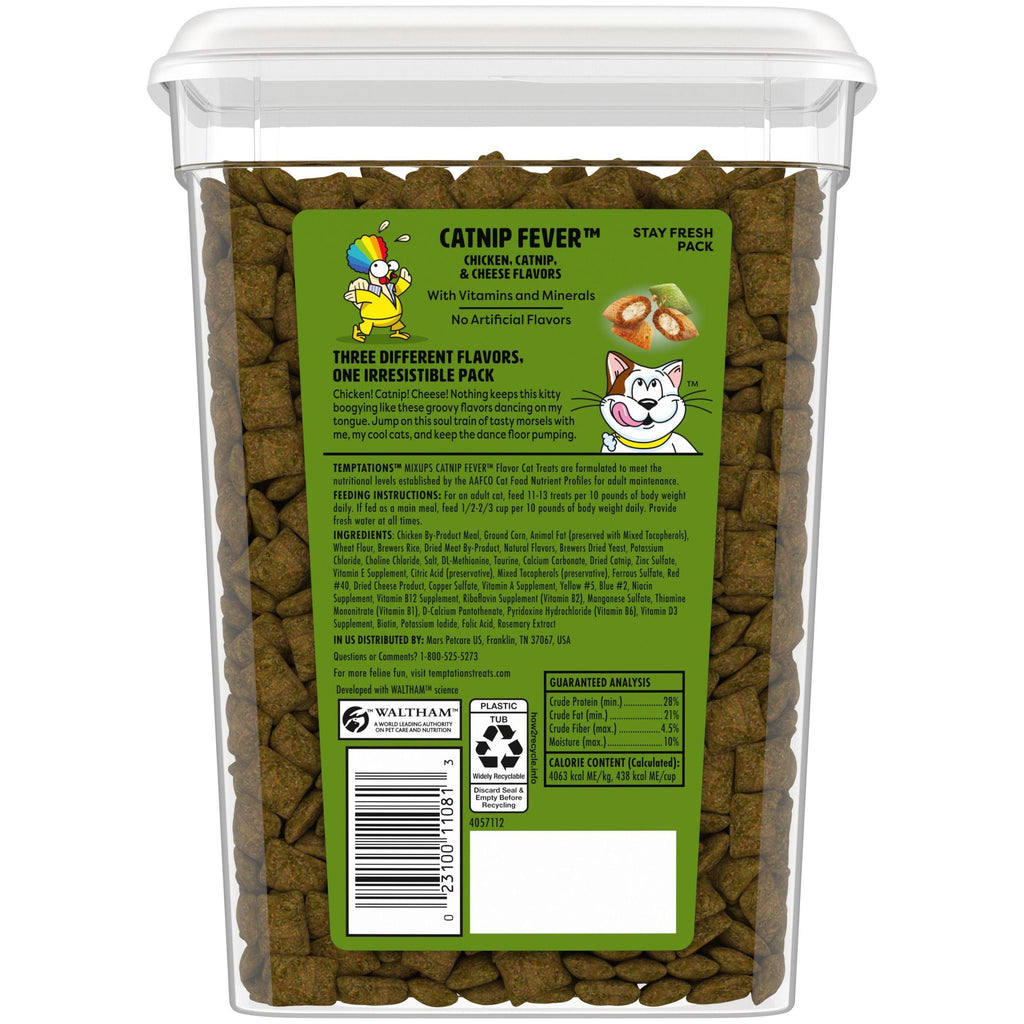 Temptations Mixups Catnip Fever Flavor Crunchy And Soft Treats For Cats, 6.3 Oz Pouch