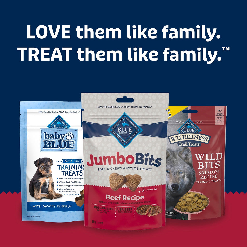 Blue Buffalo Jumbo Bits Beef Recipe, Soft & Chewy Natural Dog Treats, 11 oz. Bag