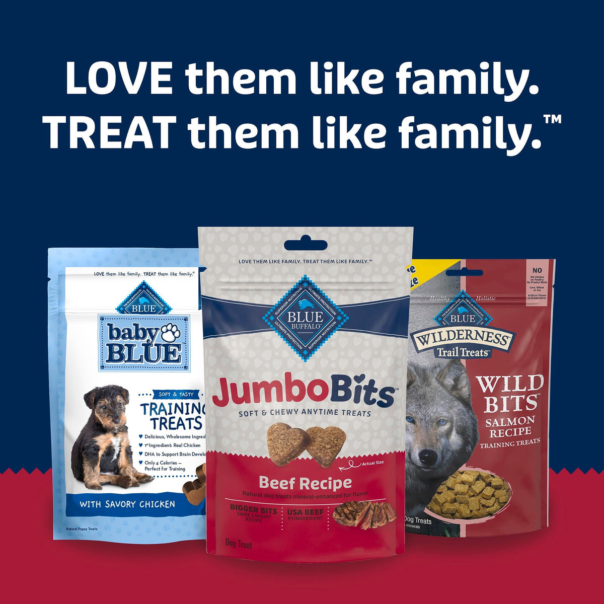 Blue Buffalo Jumbo Bits Beef Recipe, Soft & Chewy Natural Dog Treats, 11 oz. Bag