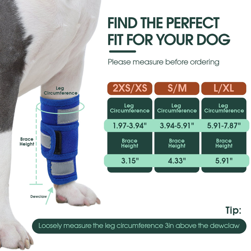 Kuoser Dog Front Leg Brace – Adjustable Carpal Support Wrap for Canine Joint, Wound Recovery & Anti-Licking Sleeve, Black, S/M
