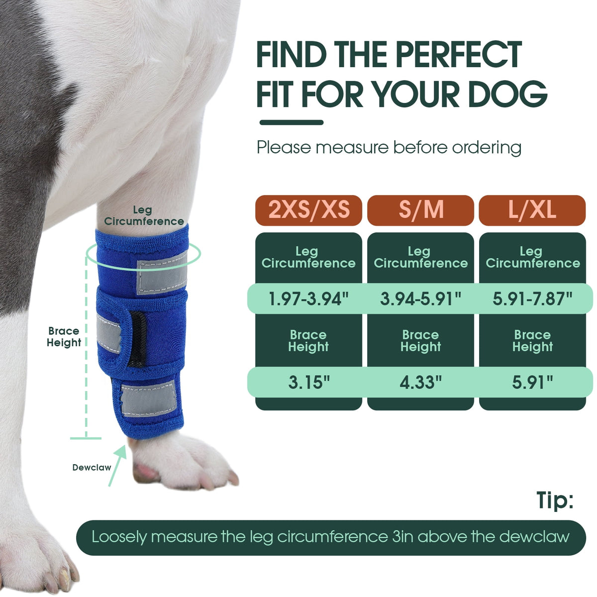 Kuoser Dog Front Leg Brace – Adjustable Carpal Support Wrap for Canine Joint, Wound Recovery & Anti-Licking Sleeve, Black, S/M