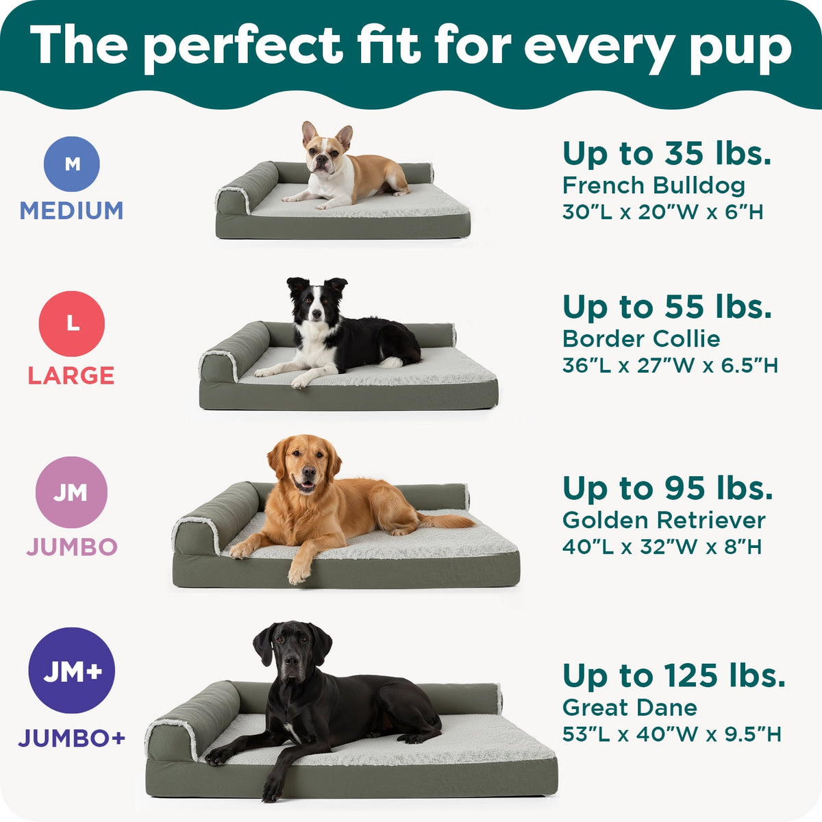 FurHaven Pet Products Luxe Fur & Performance Linen Orthopedic Sofa Pet Bed for Dogs & Cats - Charcoal, Jumbo Plus