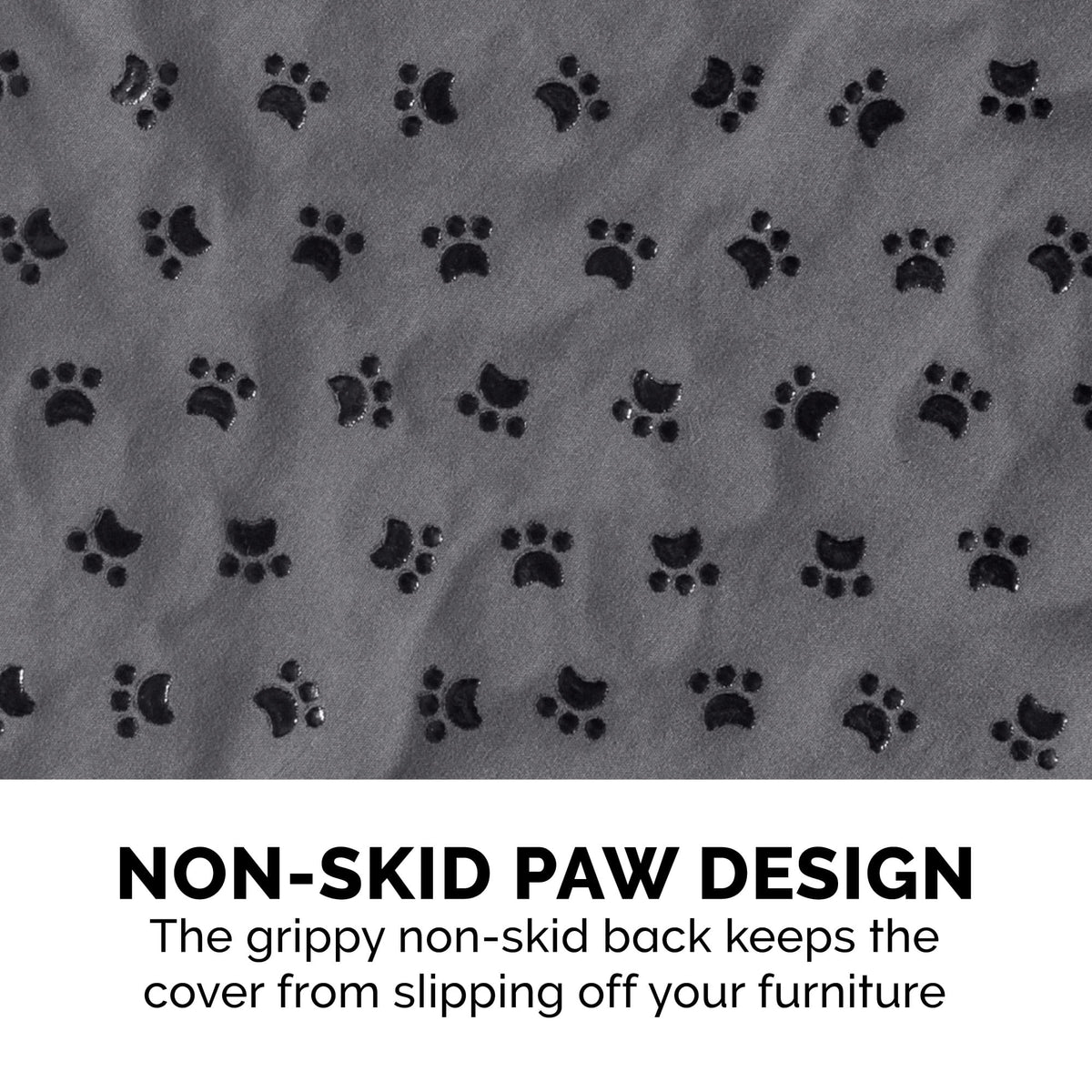 FurHaven Pawprint Non-Skid Sofa and Chair Furniture Protector for Dogs and Cats - Sofa, Dark Brown