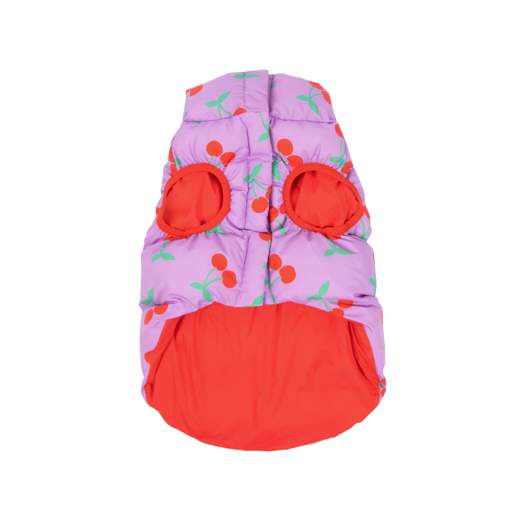 Oodles Quilted Fall Puffer Dog Jacket, Pink, Small