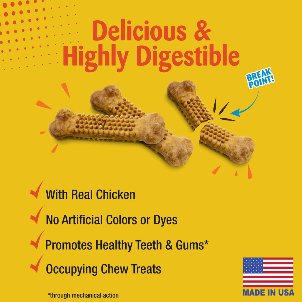 Nylabone Puppy Toys, Dog Teething Toys & Dog Treats, Variety Flavor, Small, 3 pack