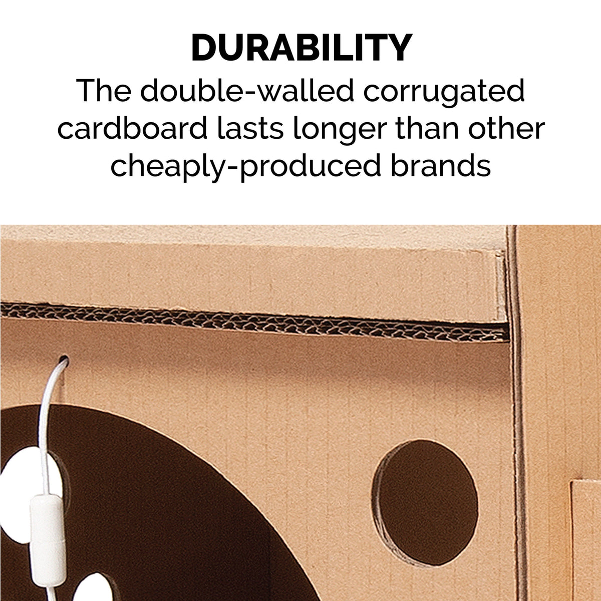 Furhaven Townhouse Multi-Level Cat Scratcher Hideout w/ Catnip - Cardboard Brown, One Size Townhouse Playground One Size Corrugated Scratcher