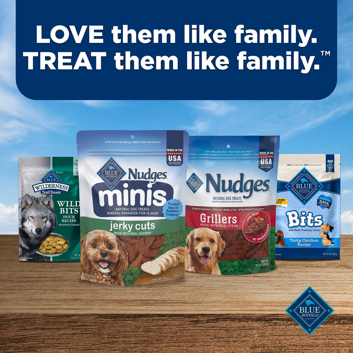 Blue Buffalo Nudges Minis Jerky Cuts Made with Real Chicken Natural Dog Treats, 10oz Bag