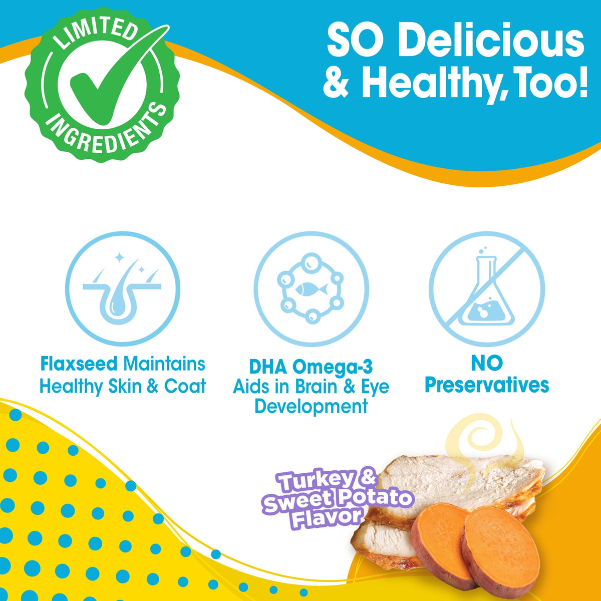 Nylabone Nubz Natural Puppy Treats for Small Dogs, Turkey & Sweet Potato Flavor Dog Treats, Small - Up to 30 lbs., 16 Count