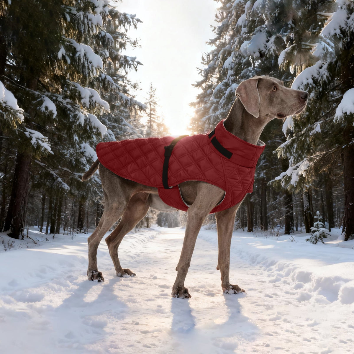 Kuoser Dog Winter Coat Warm Reflective Pet Jacket Waterproof Cold Weather Clothes for Dogs, Gray, M