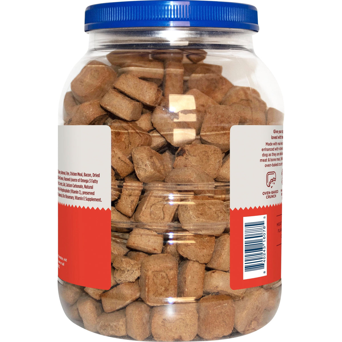 Blue Buffalo Health Bars Mini Dog Treats, Crunchy Biscuits, Bacon, Egg & Cheese, 40oz Tub