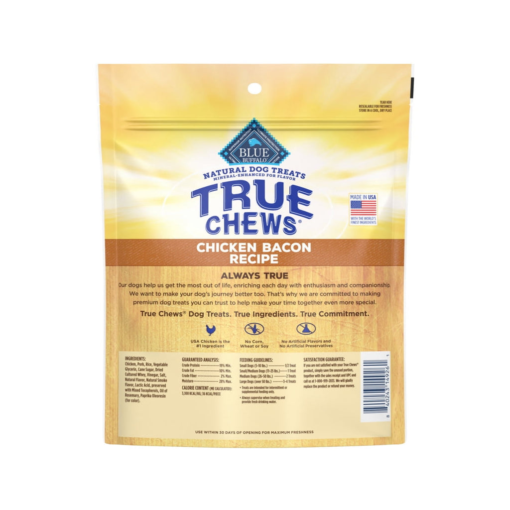 Blue Buffalo True Chews Dog Treats, Chicken Bacon Recipe, 22-oz Bag