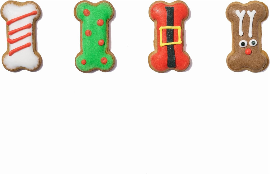Thoughtfully 24 Days of Christmas Dog Advent Calendar 2024, Gingerbread Baked Dog Treats, Individually Wrapped Bone Shapes, 24 Count
