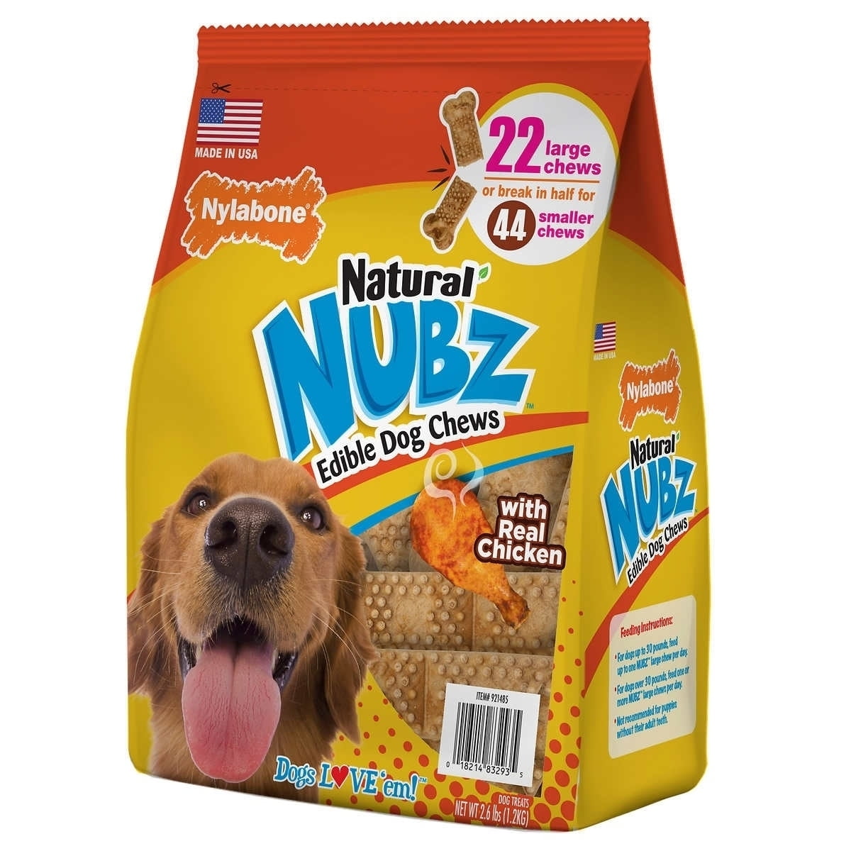 Nylabone NUBZ Dog Chews 22 Count