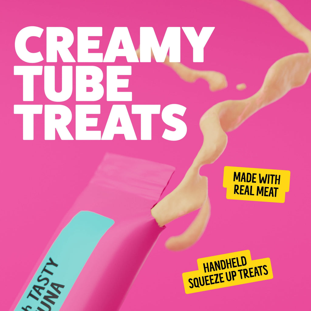 BONKERS Licky Tubes Chicken, Salmon, and Tuna Flavored Wet Cat Treats, 20 Pieces