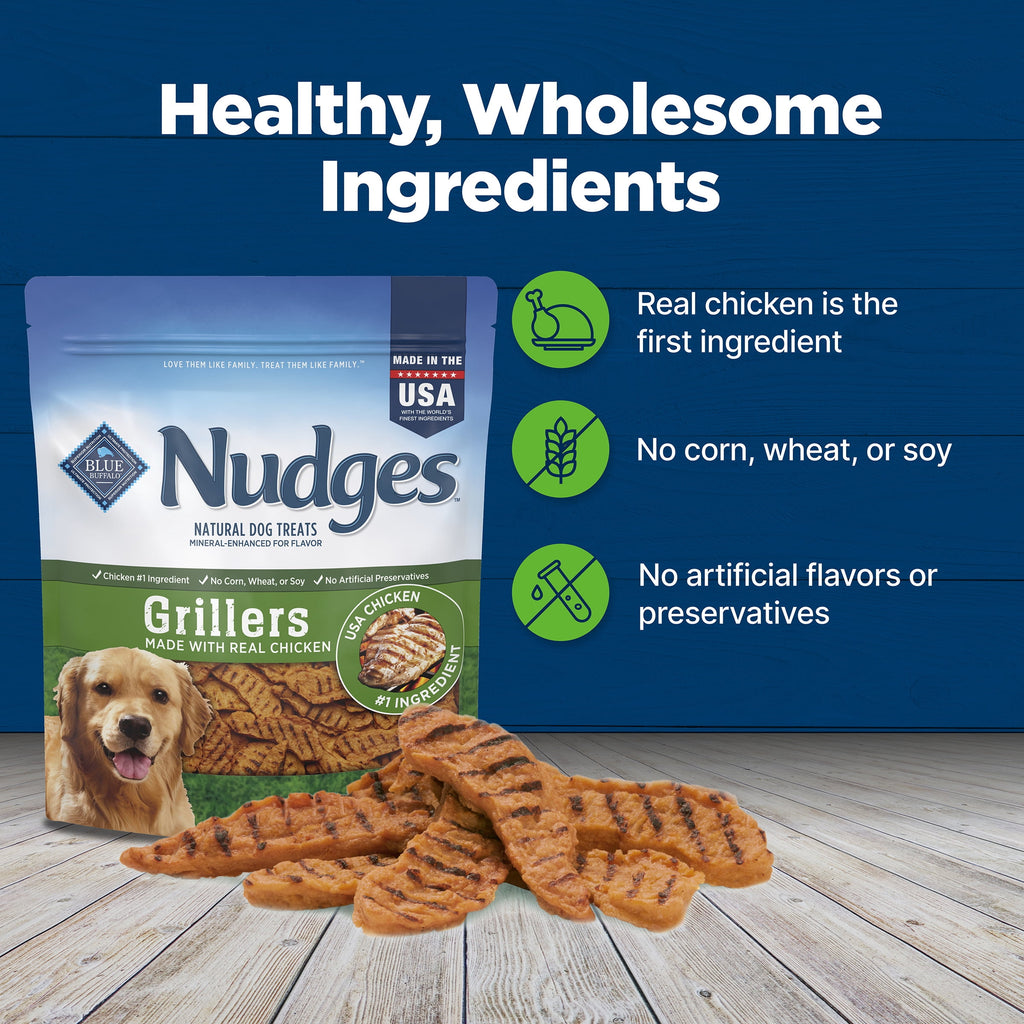 Blue Buffalo Nudges Grillers, Natural Dog Treats, Chicken, 28oz Bag