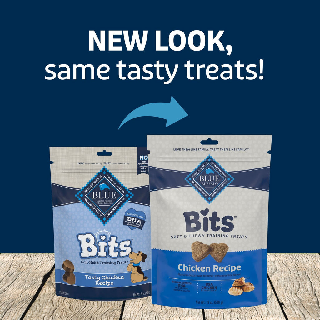 Blue Buffalo Bits Soft Dog Treats for Training, Enhanced with DHA, 19-oz. Bag