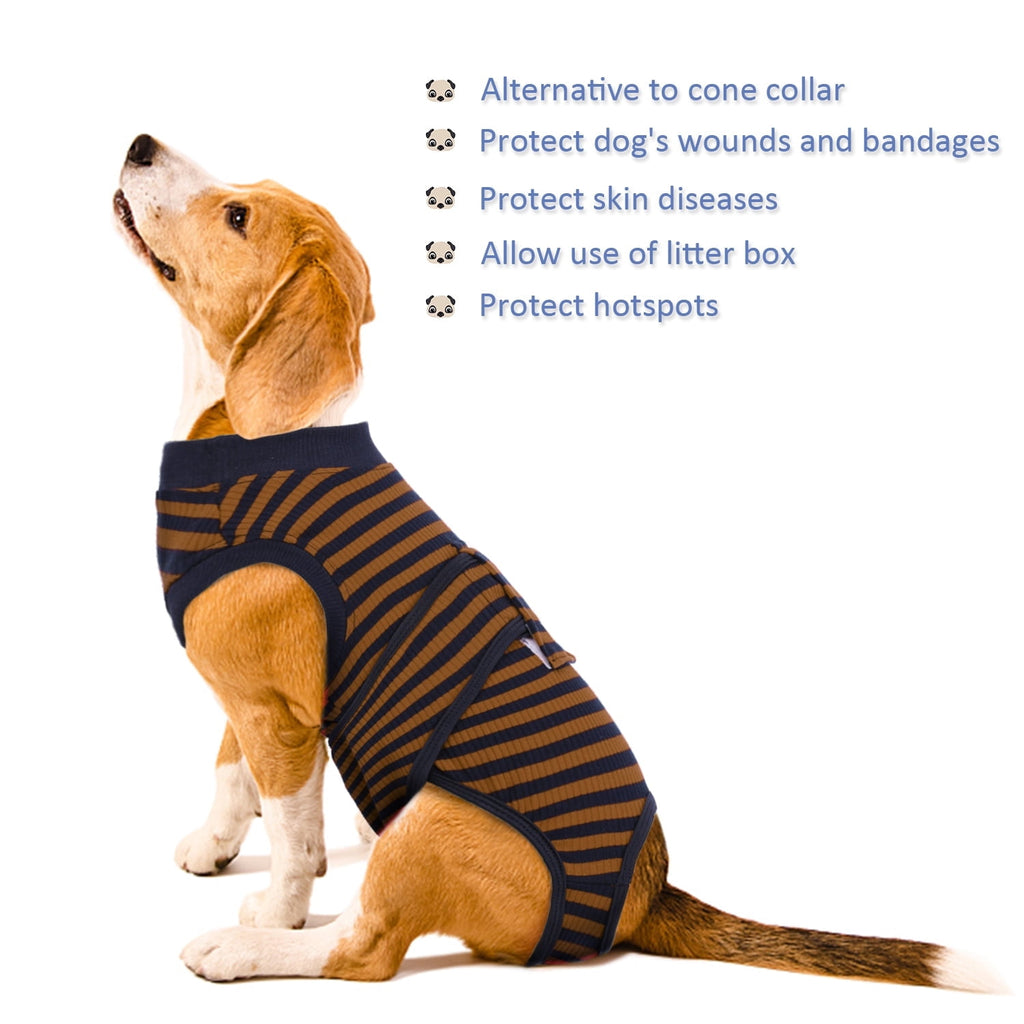 Kuoser Dog Surgical Recovery Suit Dog Cat Onesie after Surgery,Pink,L