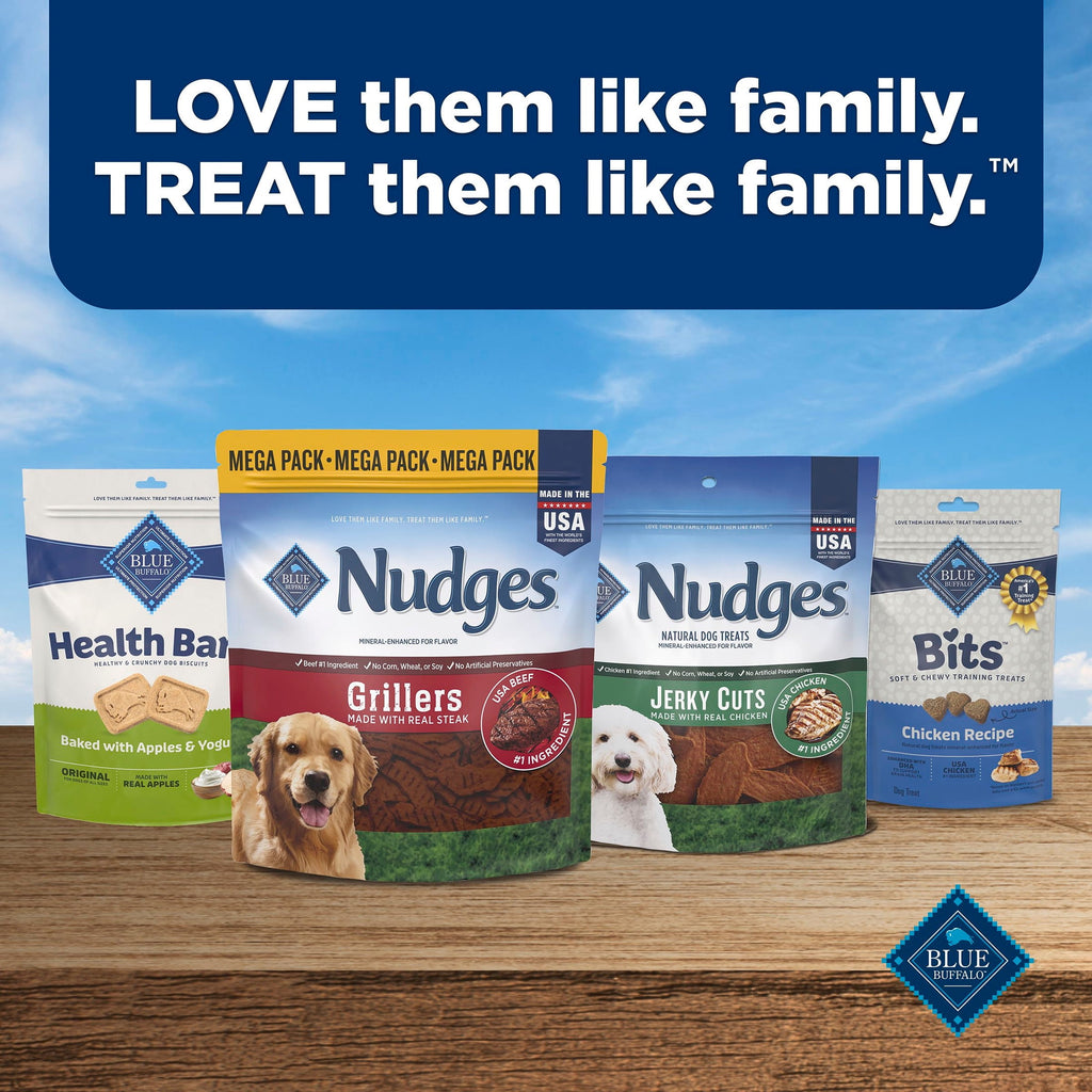 Blue Buffalo Nudges Grillers, Natural Dog Treats, Steak, 12oz Bag