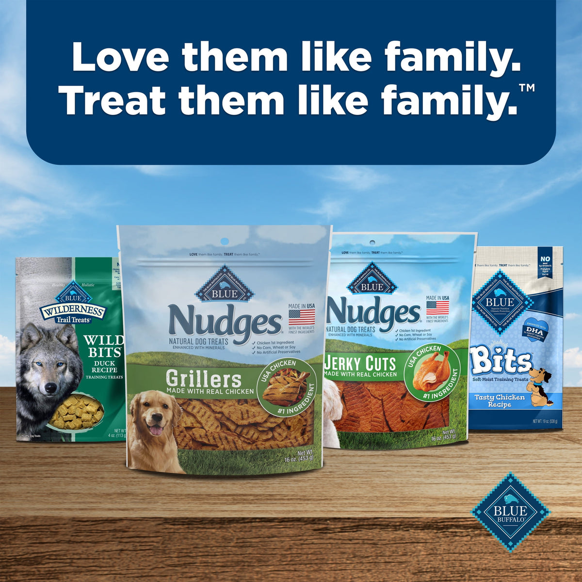 Blue Buffalo Nudges Grillers, Natural Dog Treats, Chicken, 28oz Bag