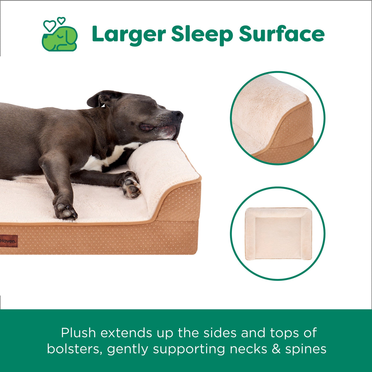 FurHaven Plush & Embossed Velvet Dreamer Orthopedic Sofa Pet Bed for Dogs and Cats - Cognac, Medium