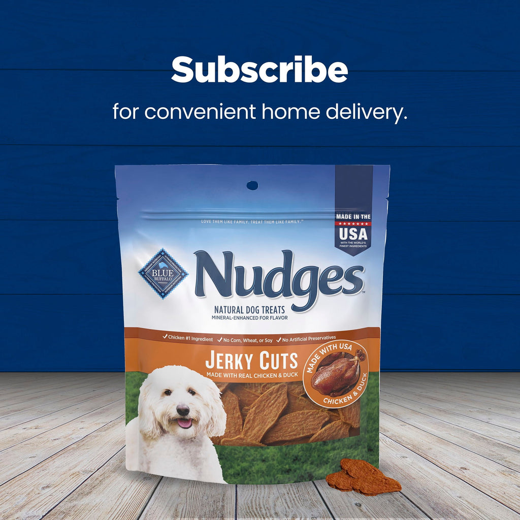 Blue Buffalo Nudges Jerky Cuts, Natural Dog Treats, Duck Jerky, 28oz Bag