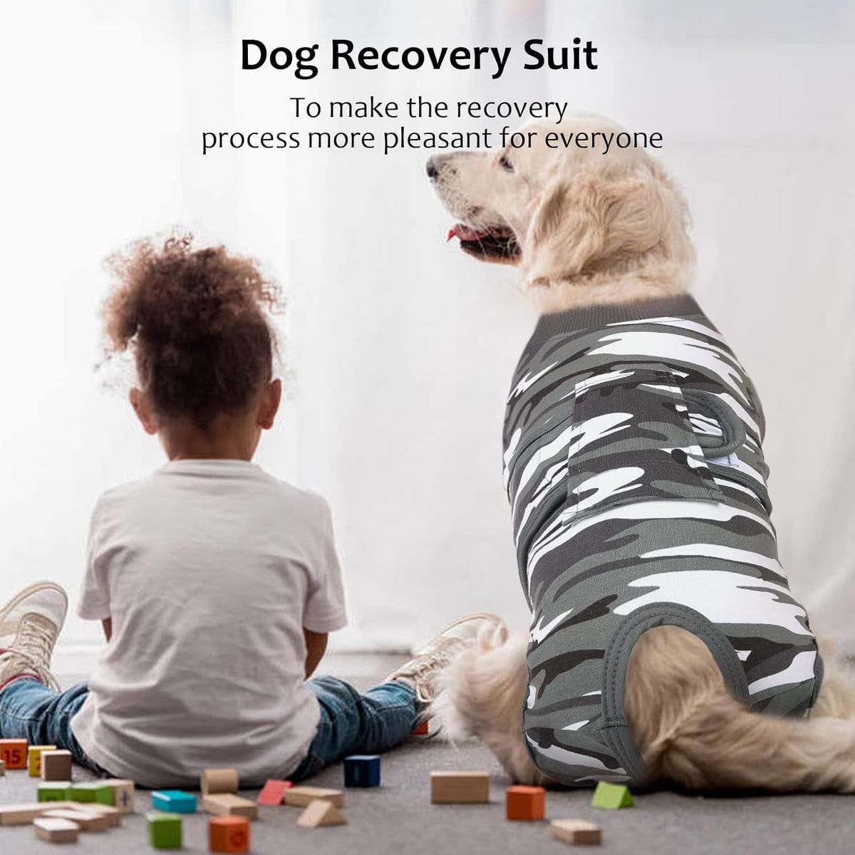 Kuoser Recovery Suit for Dogs Cats after Surgery, Professional Dog Cat Onesie, XS