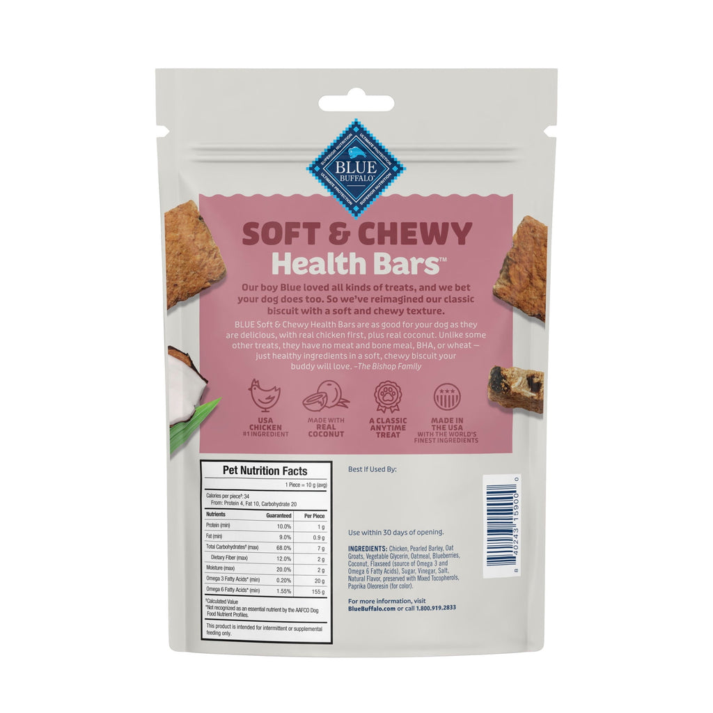 Blue Buffalo Soft & Chewy Health Bars Baked with Real Chicken & Coconut, 9 oz. Bag