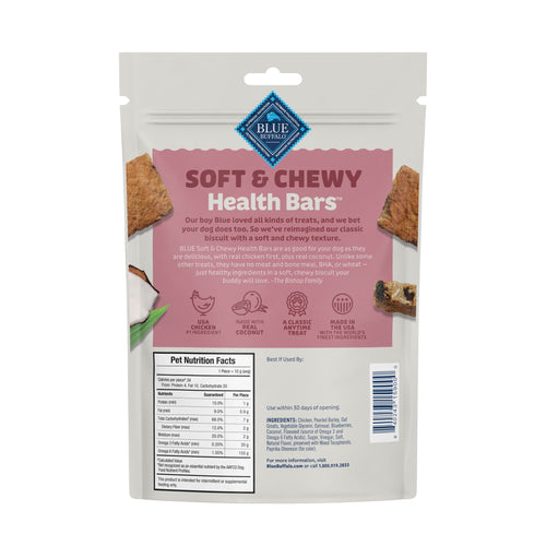 Blue Buffalo Soft & Chewy Health Bars Baked with Real Chicken & Coconut, 9 oz. Bag