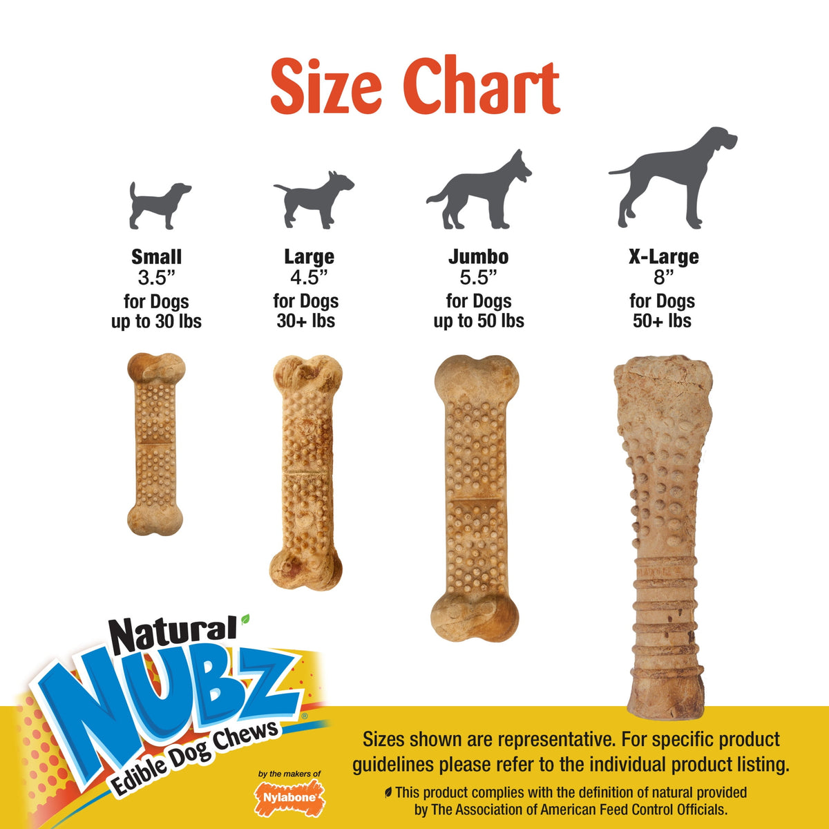 Nylabone Nubz Meaty Center Dog Treats for Small Dogs, Beef Flavor Dog Bones, Small - Up to 30 lbs., 20 Count