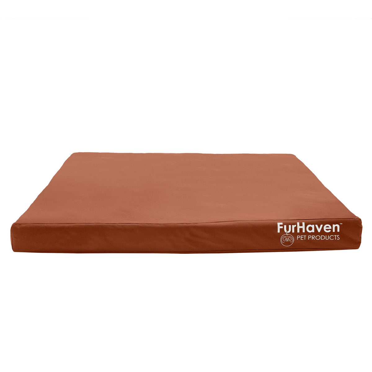 FurHaven Coated Oxford Indoor/Outdoor Deluxe Orthopedic Mattress Pet Bed, Stone Gray, Medium, 1 Count