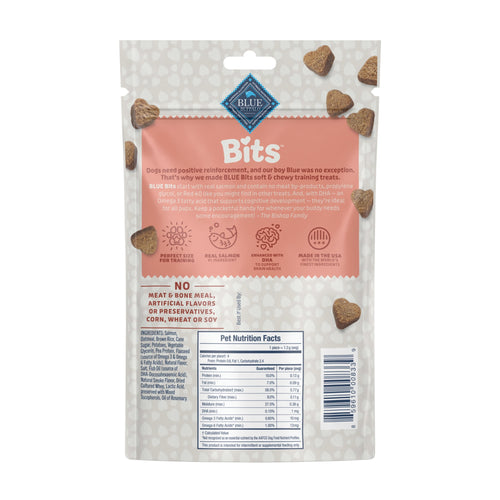 Blue Buffalo Bits Soft Dog Treats for Training, Enhanced with DHA, Salmon, 4-oz. Bag