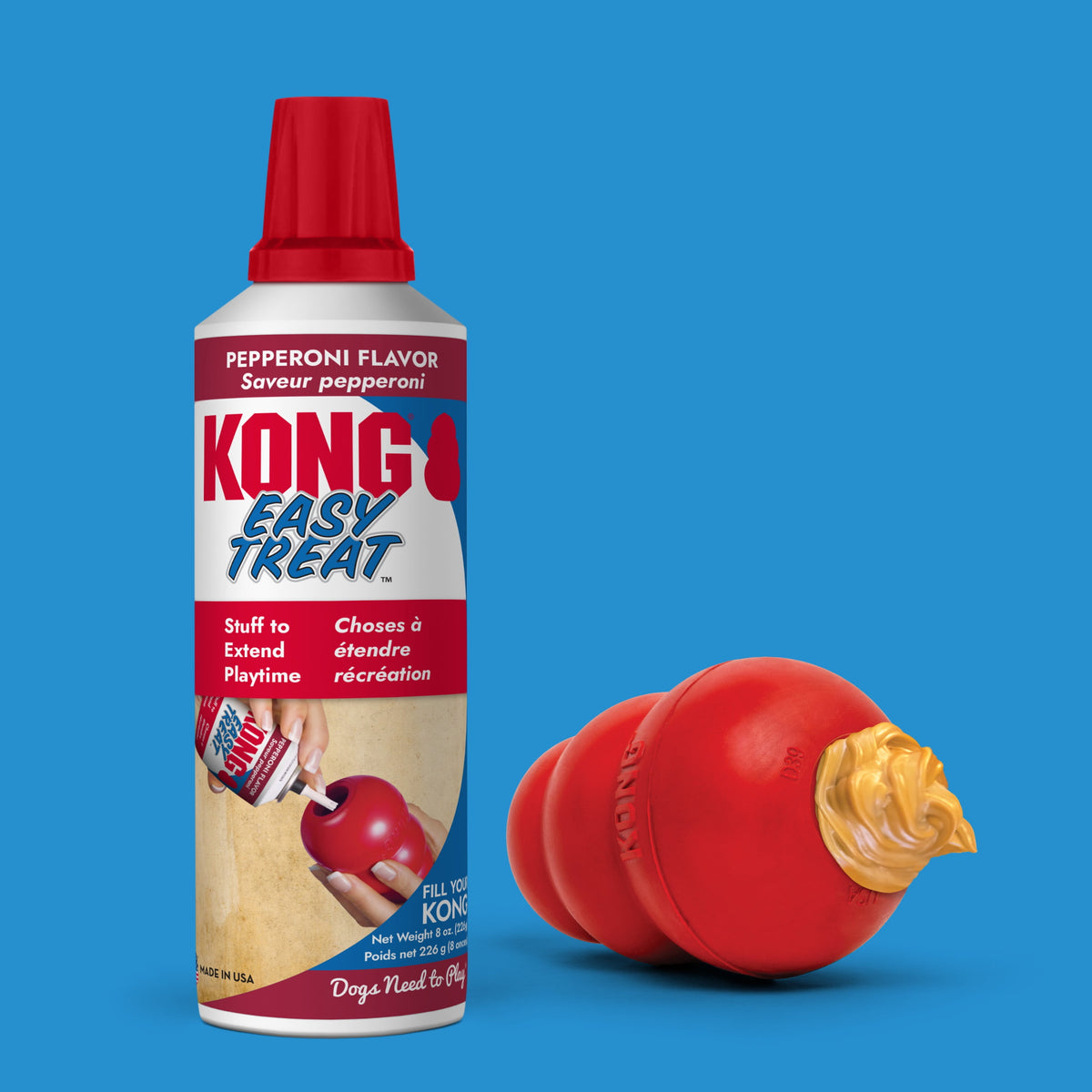 KONG® Stuff' N Easy Treat Easy Nozzle Control Dog Treat, Peanut Butter, 8 Ounces
