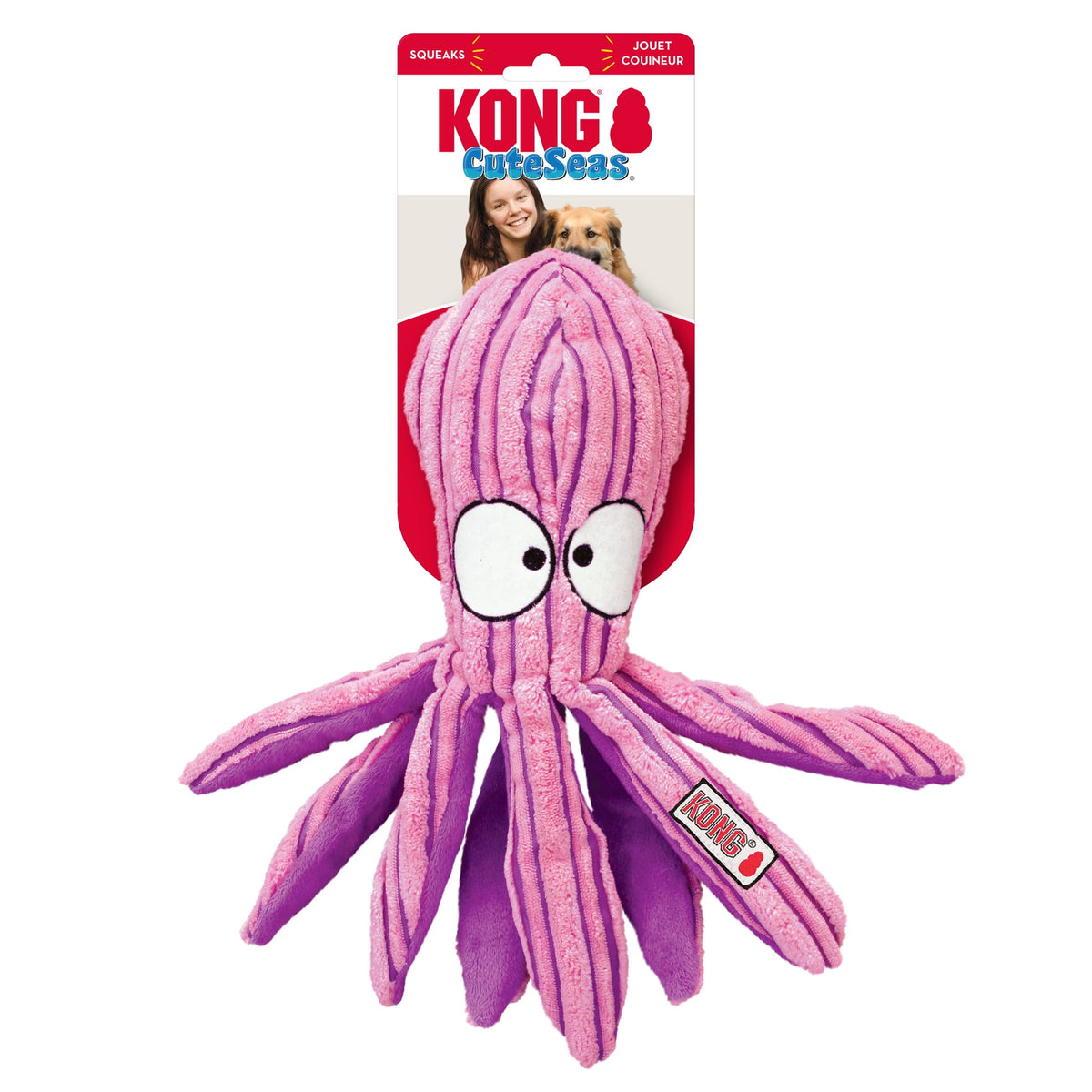 KONG® Cuteseas®Squeaker Dog Toy, Octopus, Medium
