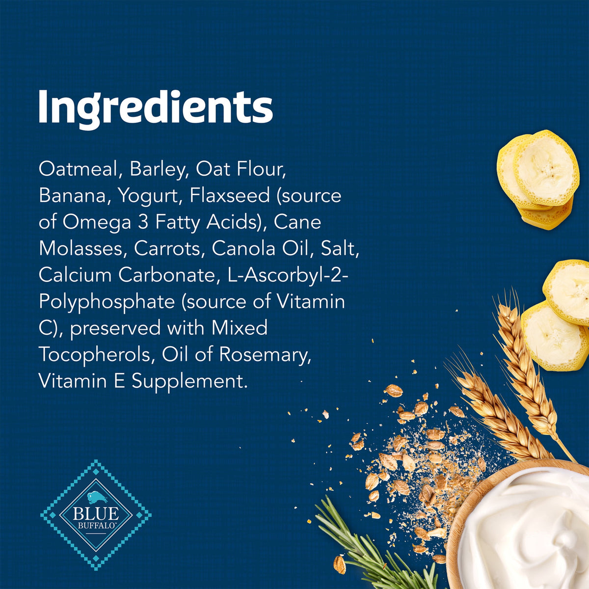 Blue Buffalo Health Bars Crunchy Dog Biscuits, Natural Dog Treats, Bananas & Yogurt 16 oz.