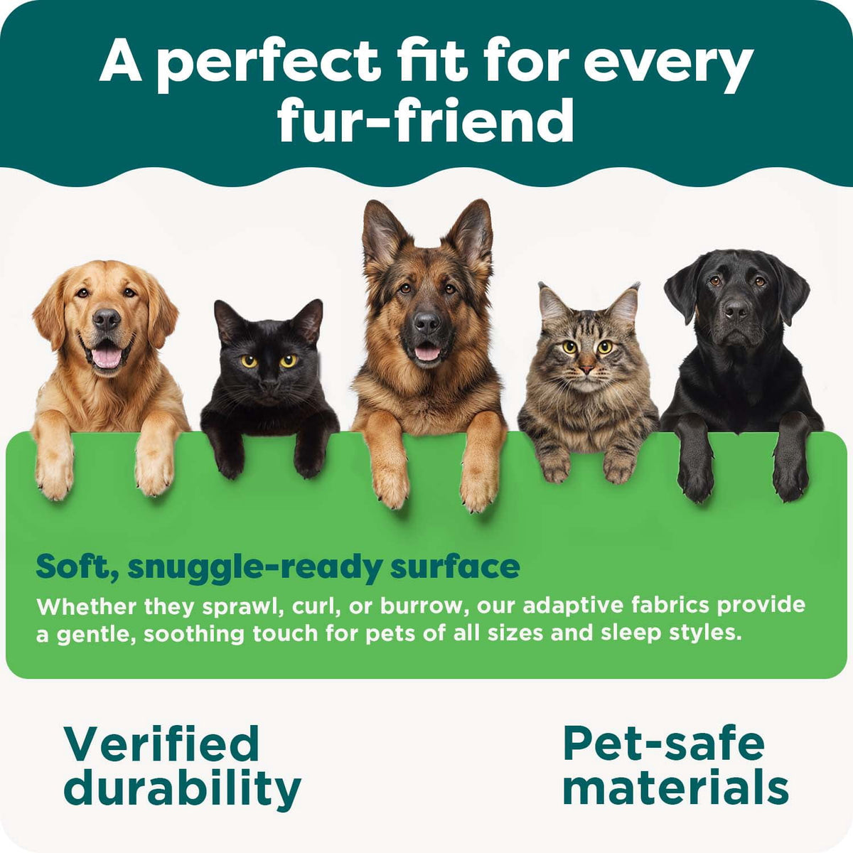 FurHaven Pet Products Luxe Fur & Performance Linen Orthopedic Sofa Pet Bed for Dogs & Cats - Charcoal, Jumbo Plus