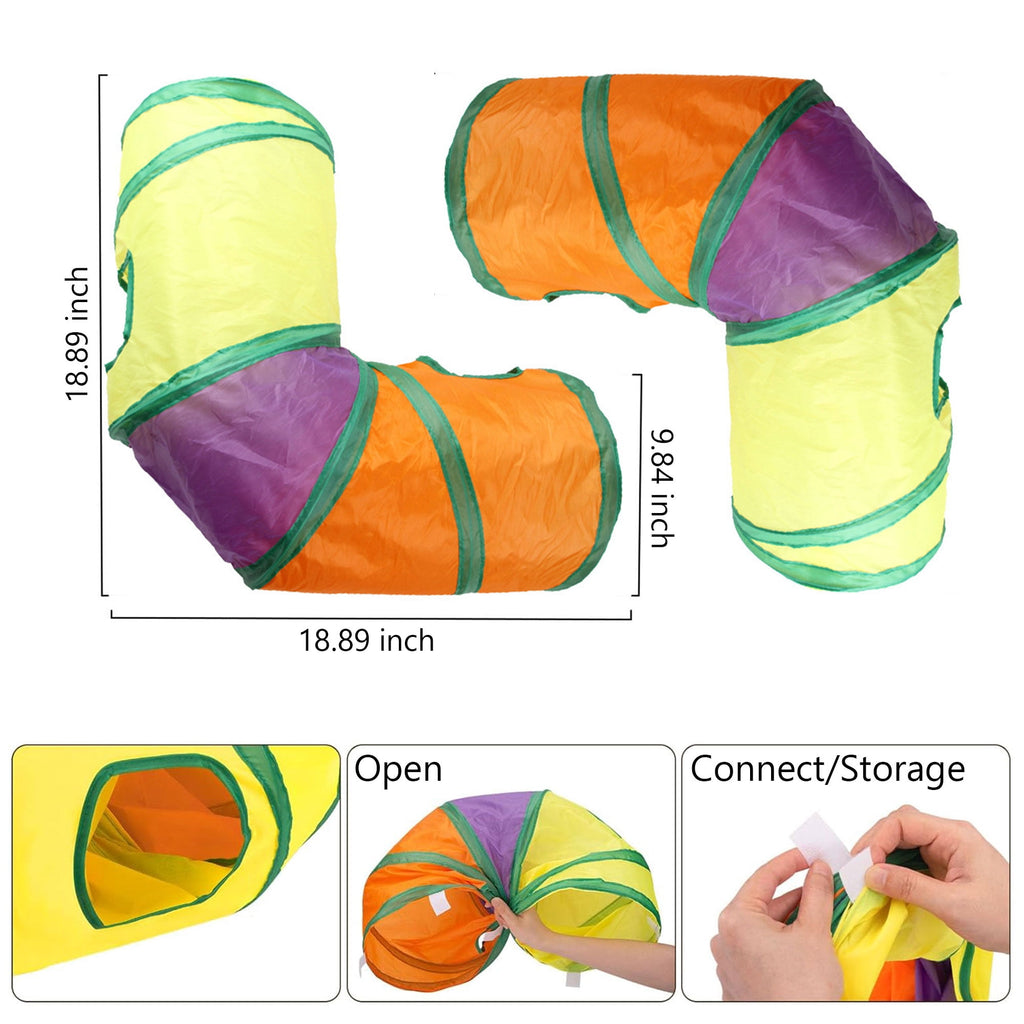 Semfri Cat Toys Tunnels Collapsible Pets Cat Jungle Tunnels Kitty Toys Balls
