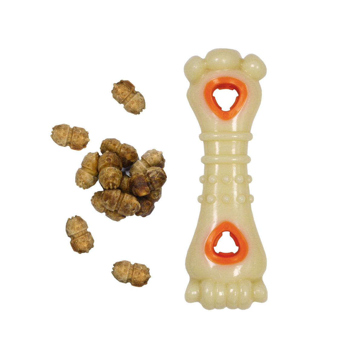 Nylabone Power Chew Knuckle Bone Pop-In Dog Treat Toy, Dog Toy, Chicken Flavor, Medium
