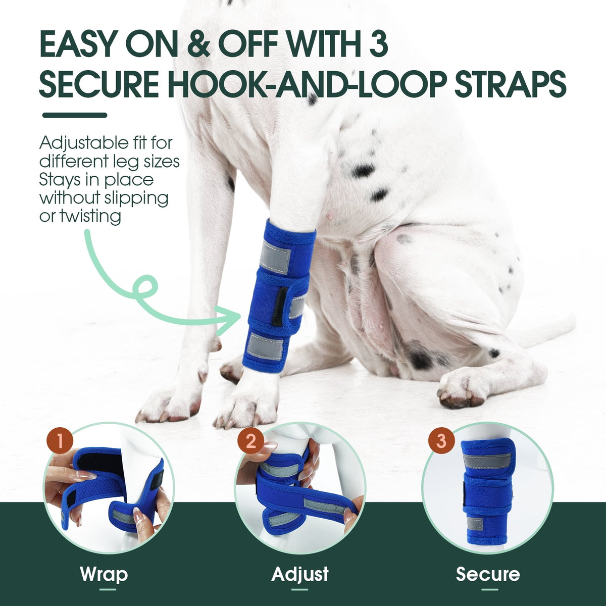 Kuoser Dog Front Leg Brace – Adjustable Carpal Support Wrap for Canine Joint, Wound Recovery & Anti-Licking Sleeve, Black, S/M