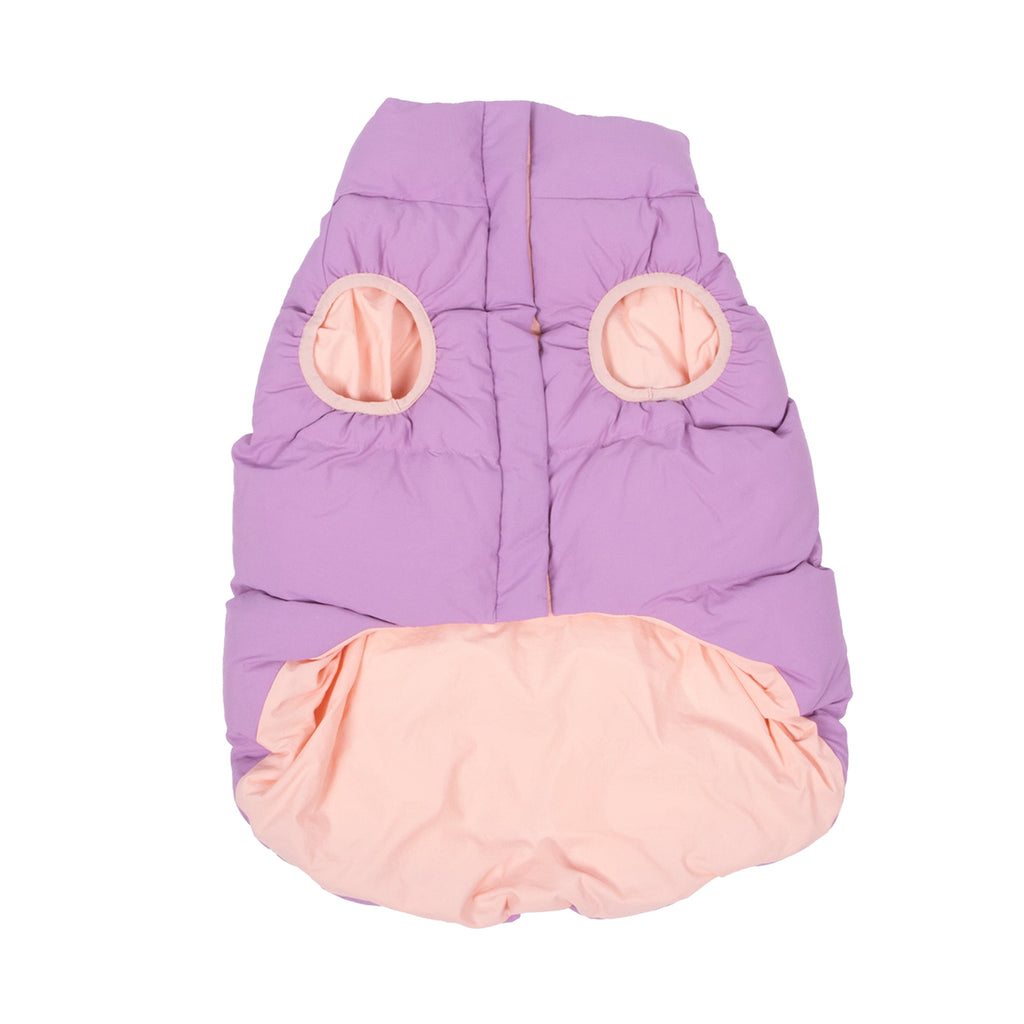 Oodles Quilted Fall Puffer Dog Jacket, Pink, Small
