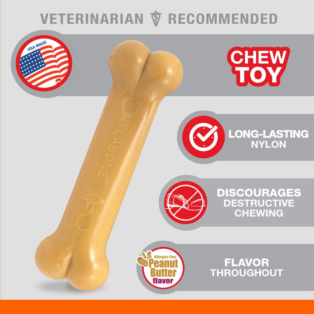 Nylabone Power Chew Original Bone Dog Toy, Dog Chew Toy, Original Flavor, Large, 1 Count