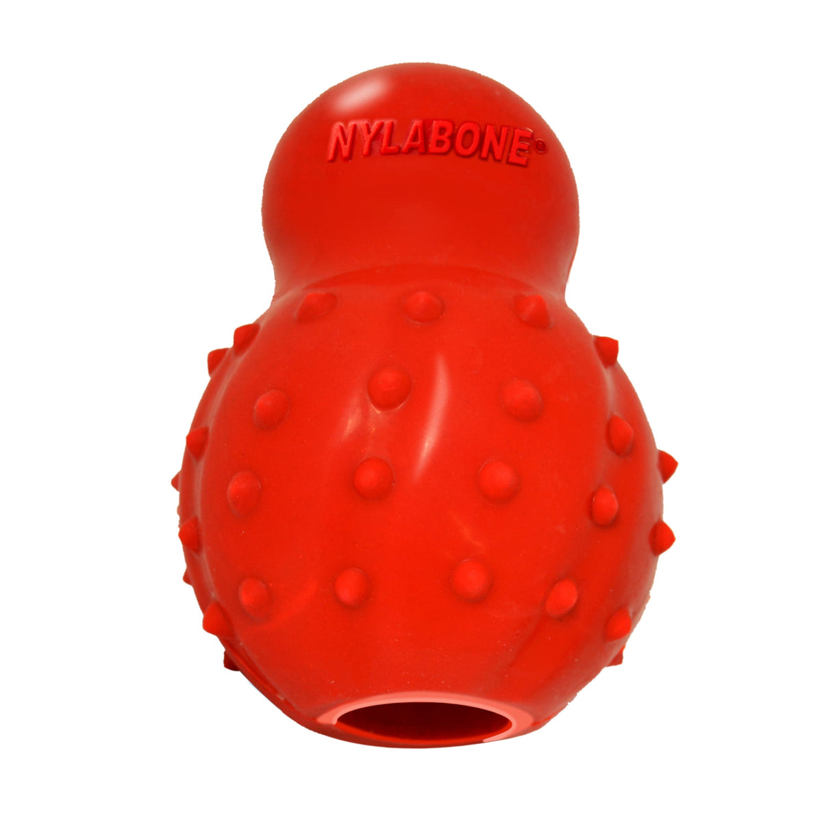 Nylabone Strong Chew Rubber Stuffable Cone Dog Treat, Dog Toys, Bacon Flavor, Red, Medium