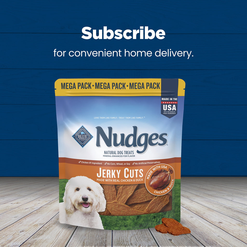 Blue Buffalo Nudges Jerky Cuts, Natural Dog Treats, Duck Jerky, 28oz Bag