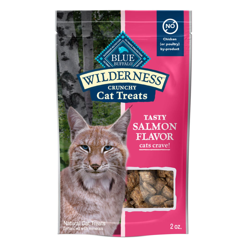 Blue Buffalo Wilderness Crunchy Cat Treats, Tasty Salmon Flavor, 2-oz. Bag