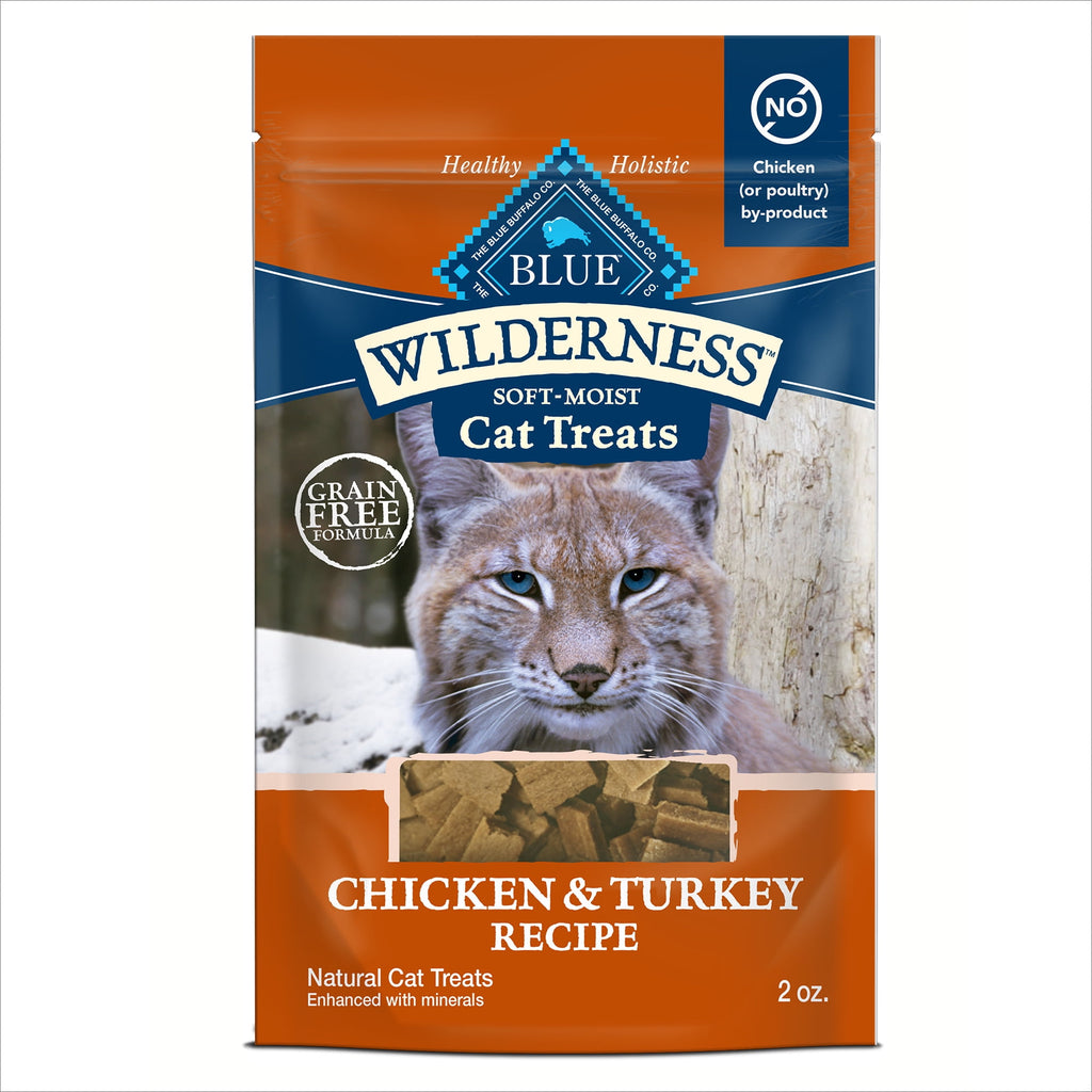Blue Buffalo Wilderness Natural Soft Cat Treats Made, Chicken & Turkey Recipe, 2-oz. Bag