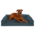 FurHaven Faux Fleece & Chenille Soft Woven Orthopedic Sofa Pet Bed, Orion Blue, Jumbo, 1 Count