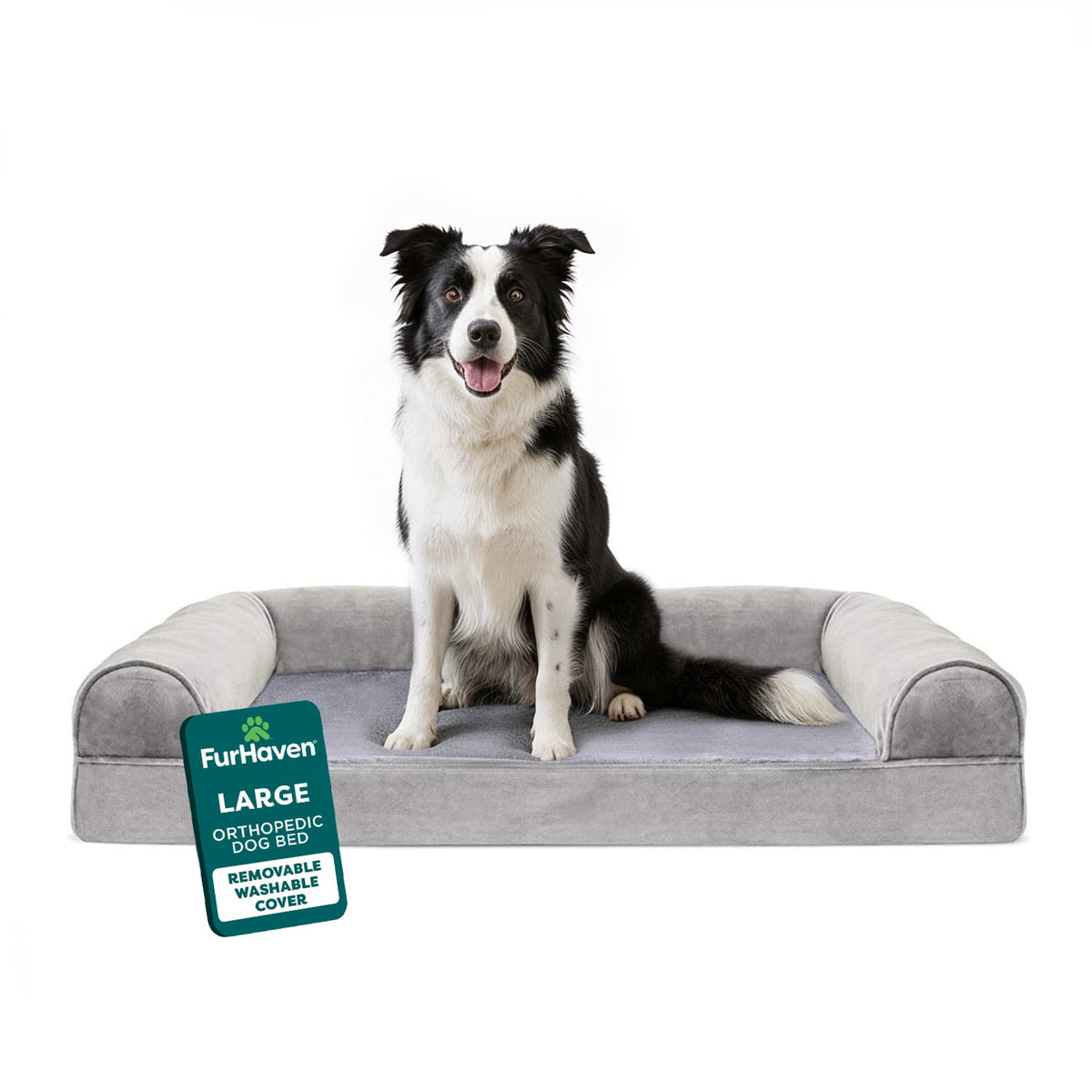 FH Faux Fur & Velvet Sofa - JM-Dark Sage