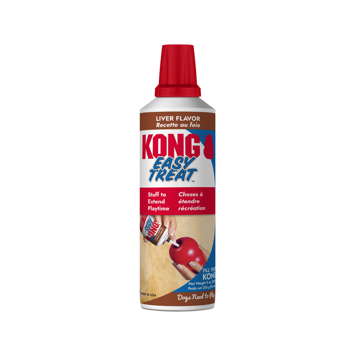 KONG® Stuff' N Easy Treat Easy Nozzle Control Dog Treat, Peanut Butter, 8 Ounces
