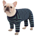 Kuoser Dog Recovery Suit Long Sleeve Dog Onesie after Surgery, Navy Blue, M