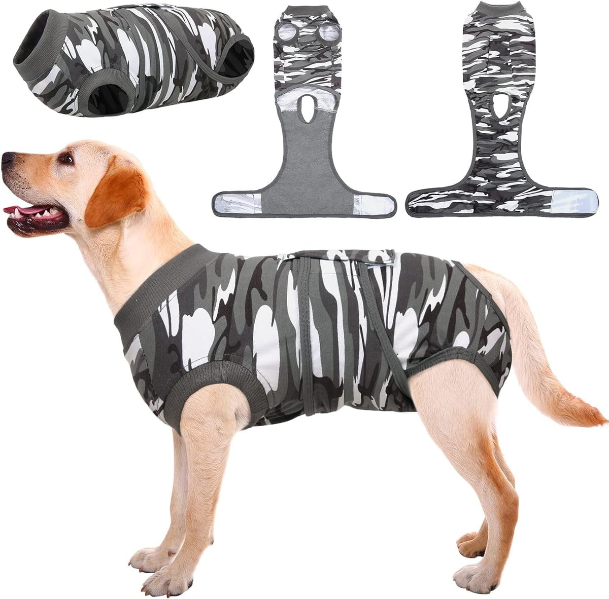 Kuoser Recovery Suit for Dogs Cats after Surgery, Professional Dog Cat Onesie, XS