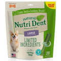 Nylabone Nutri Dent Natural Dental Chews for Dogs, Limited Ingredient Dog Treats, Teeth Cleaning Dental Sticks for Dogs, Fresh Breath Flavor, For Large Dogs (20 Count)